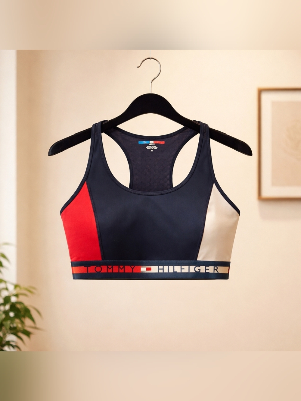 Tommy Hilfiger Sports Bra Navy Red White Lightweight